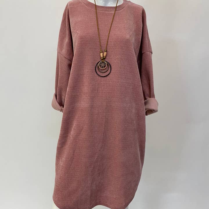 ORNELLA PARIS - Vente Robe – femme - Robe en velours avec collier SLV-R6363
3