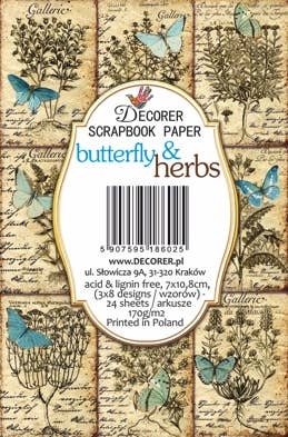 DECORER - Wholesale Gift Tag - Butterfly & Herbs - Gift Tag Set2