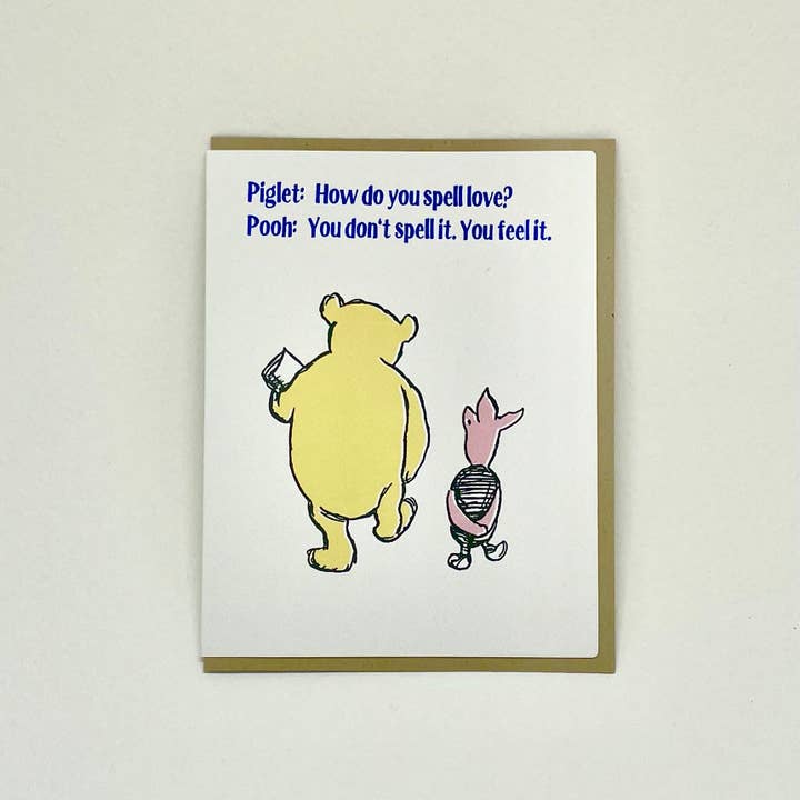 Feel Love - Pooh Card for wholesale by Big Wheel Press