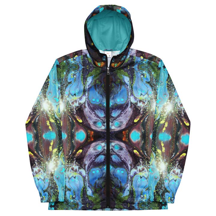 Men’s Track Jacket, blue galaxy for wholesale by The Pastel Abstract