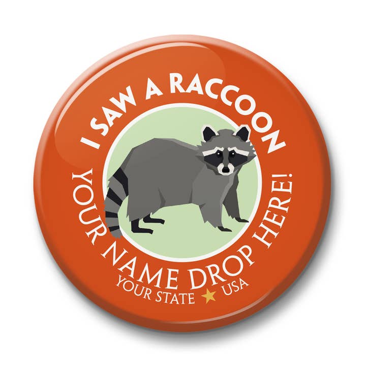 See Saw Badge - I Saw a Raccoon for wholesale by Channel Craft