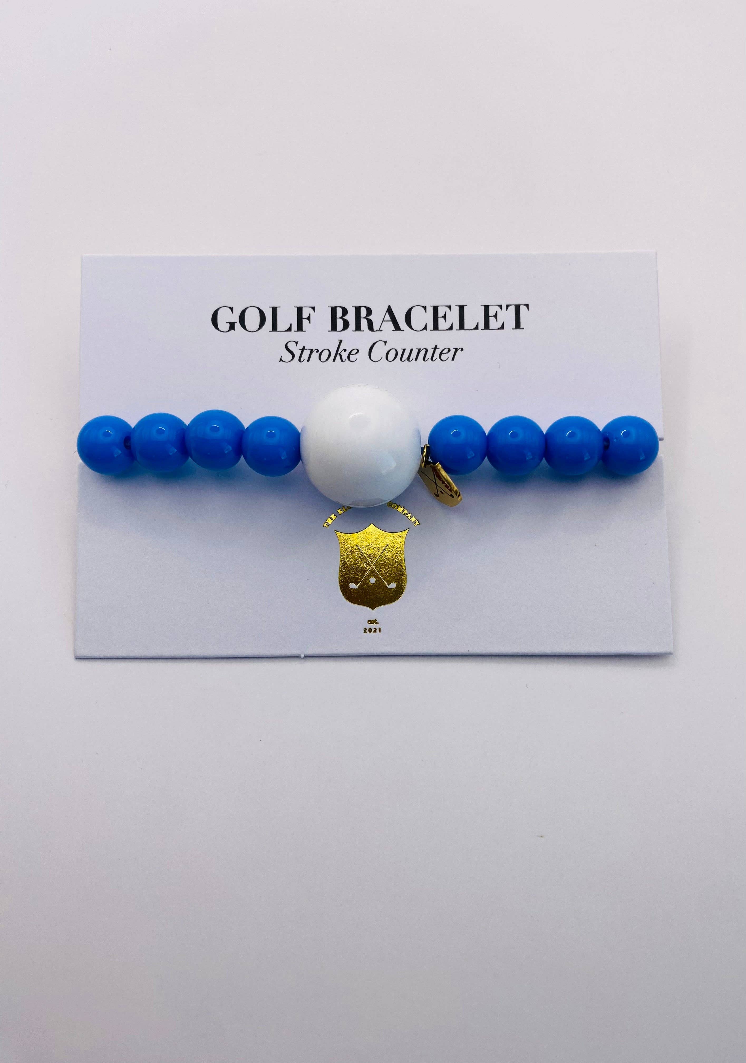 The Klow Golf Company - Wholesale Beaded Bracelet - Golf Stroke Counter Bracelet - JUST BLUE2