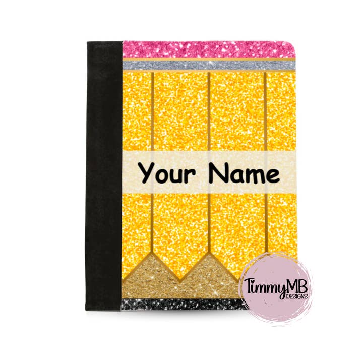 Glitterpotlood - Aangepast Notitieblok Portfolio voor wholesale door TimmyMB Designs