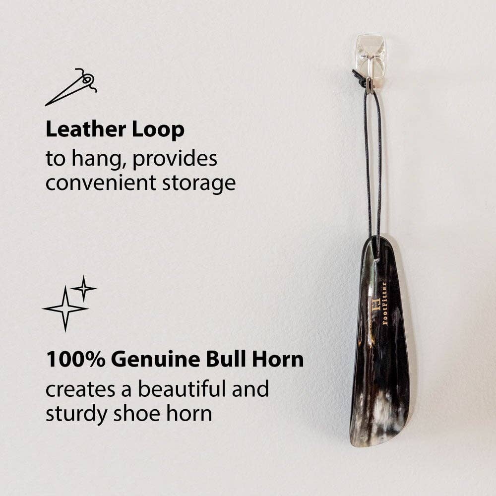 FootFitter - Wholesale Shoe Horn - Unisex - FootFitter Genuine Bull Horn Shoe Horn, 6.4"3