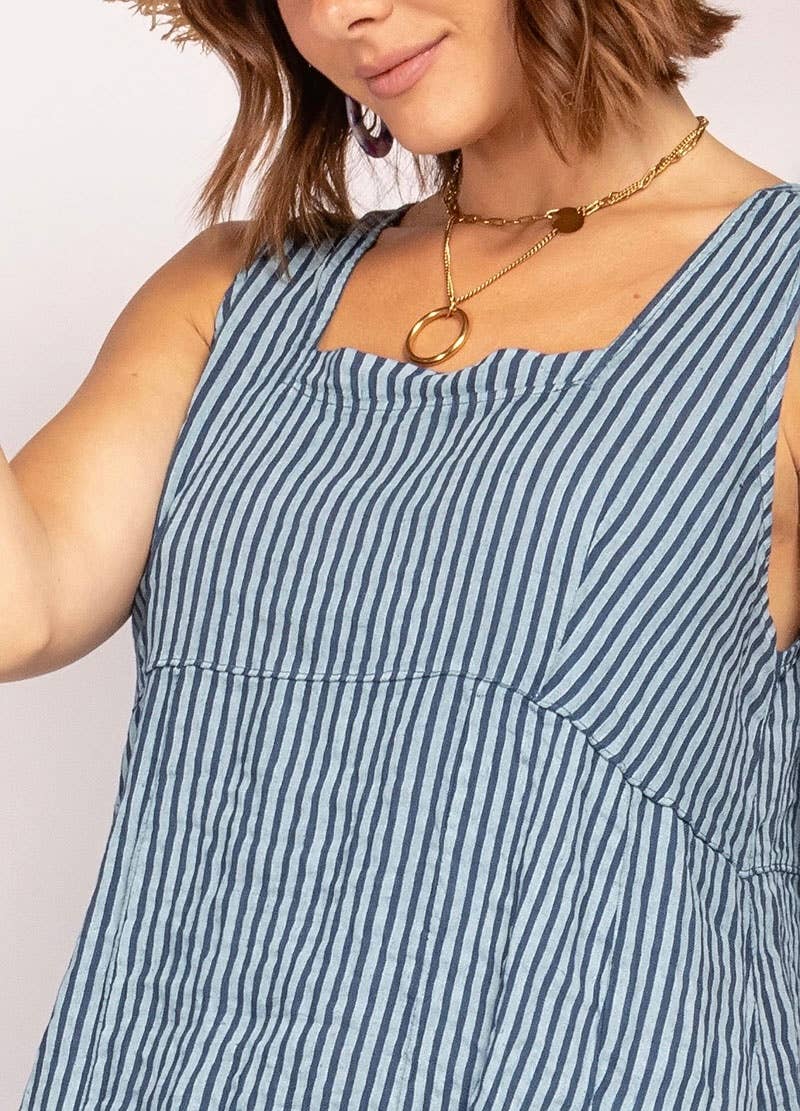 LINEN & COTTON HOUSE - Wholesale Dress - Women's - ROBE EN LIN 322 8119 RAYÉE PRINTEMPS ÉTÉ VÊTEMENTS17