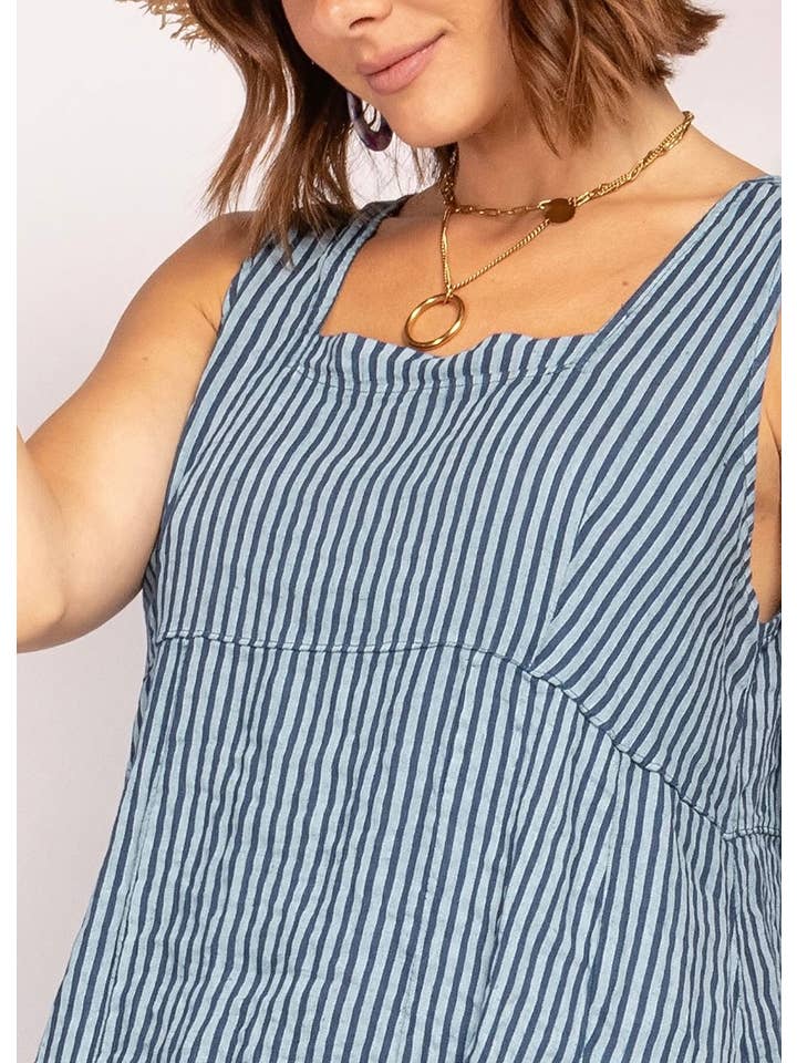 LINEN & COTTON HOUSE - Wholesale Dress - Women's - ROBE EN LIN 322 8119 RAYÉE PRINTEMPS ÉTÉ VÊTEMENTS17