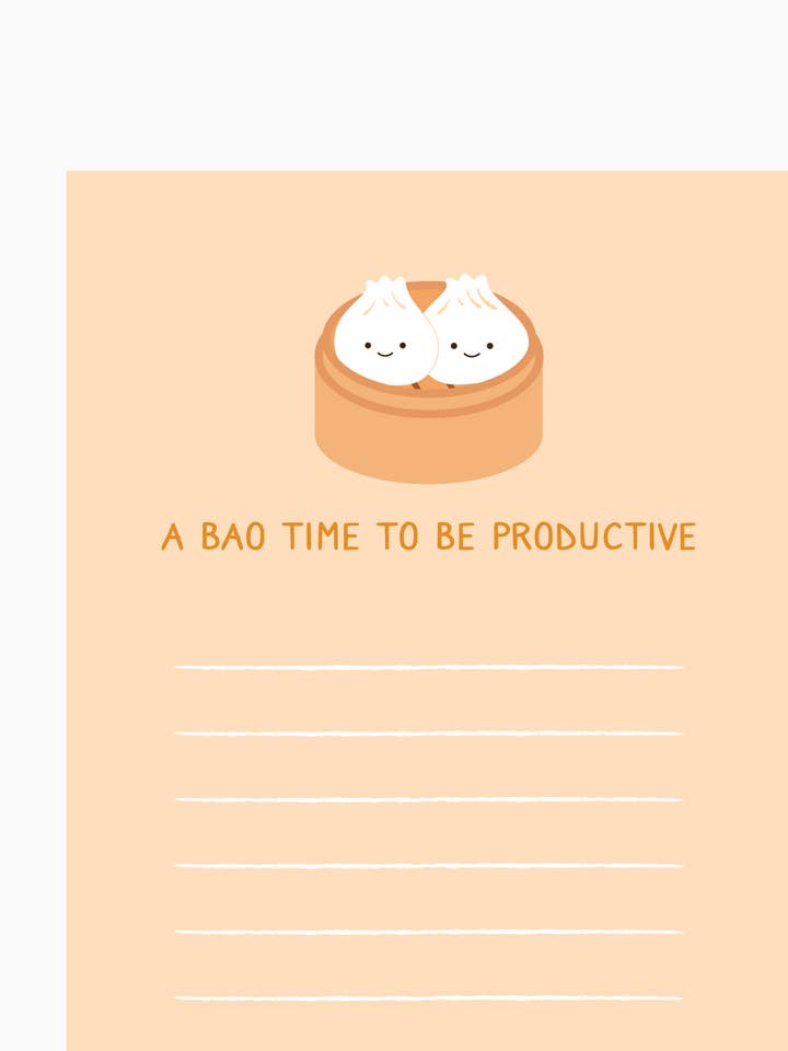 Bao Dumpling Notepad for wholesale by Tickle Me Lavender