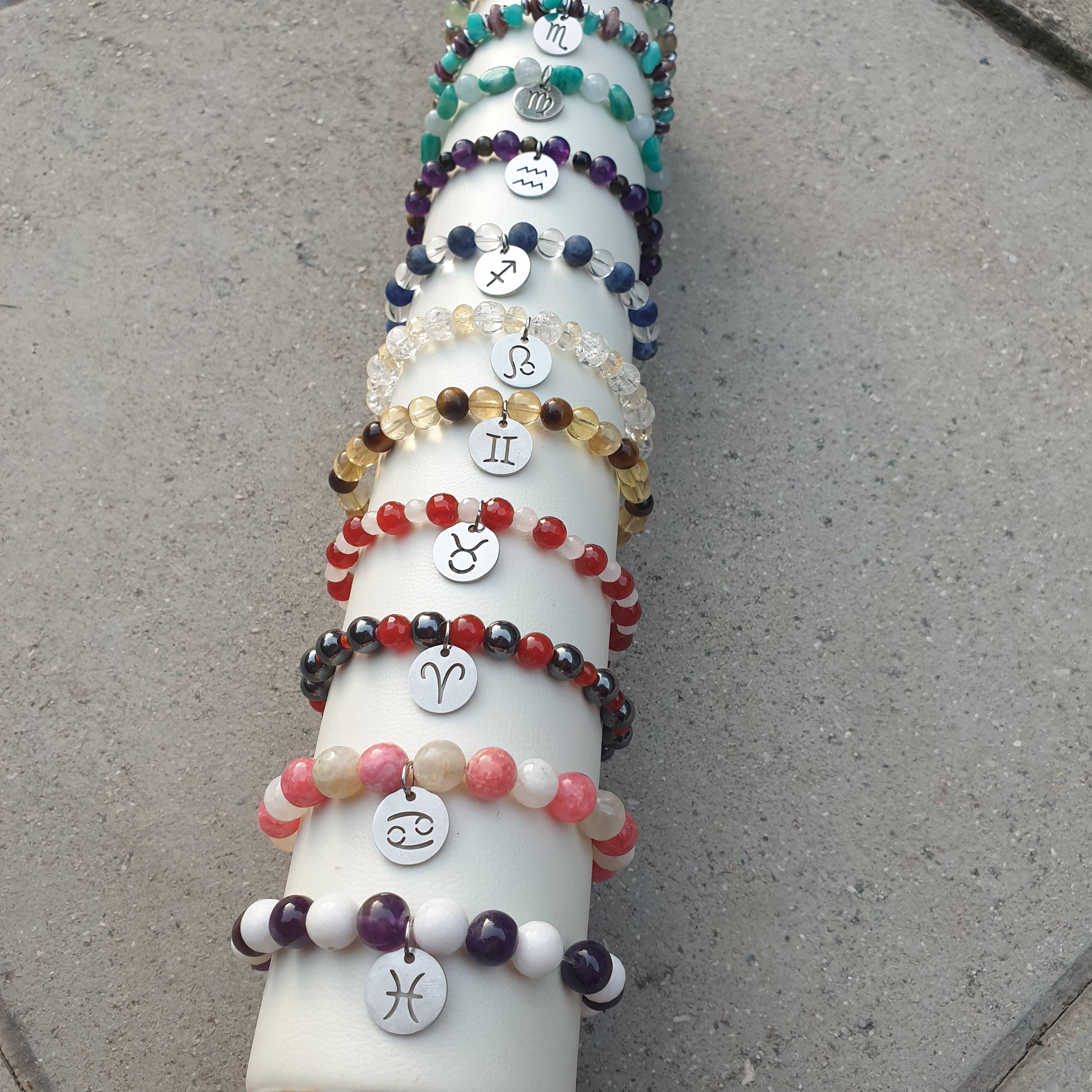 Lapiseum - Wholesale Jewelry Set - Zodiac healing stone bracelet set 216