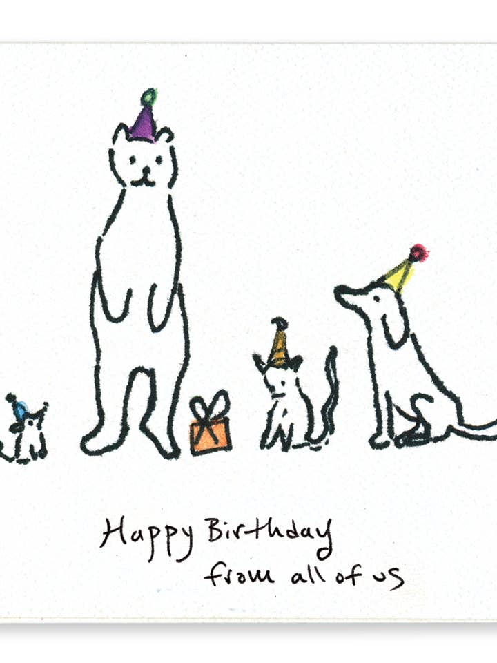 Happy Birthday from All of Us for wholesale by Rosie’s Wonders Connection Cards