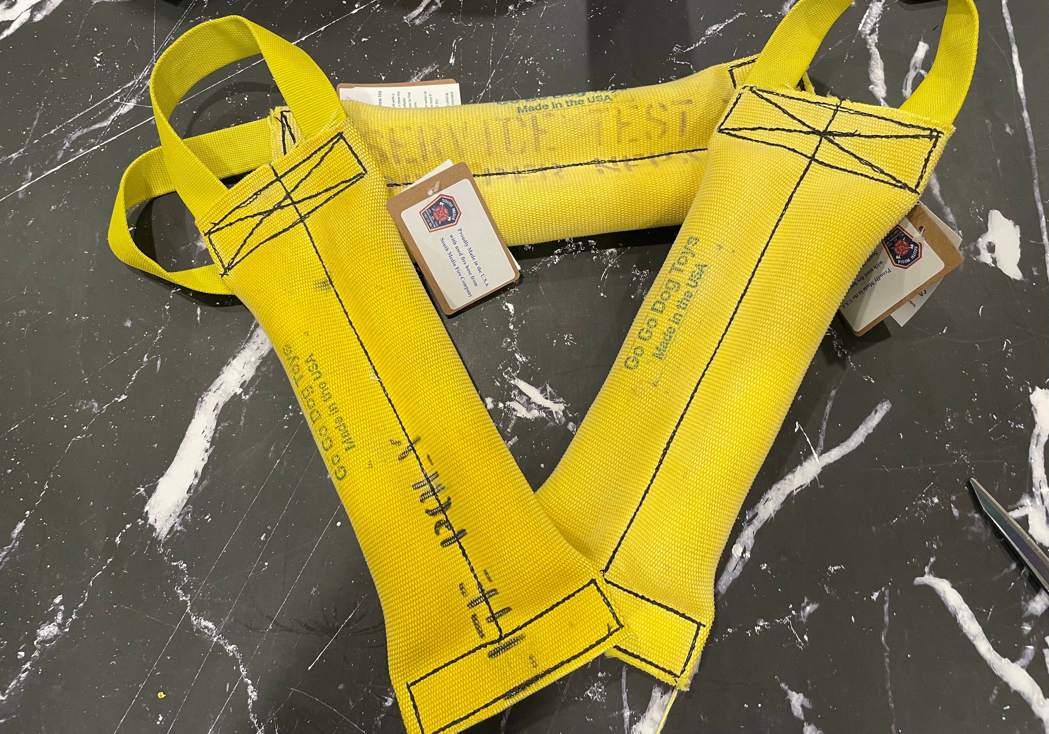 Go Go Dog Toys - Wholesale Pet Rope Toy - Dog - Recycled Fire Hose Single Handle Tug of War Dog Toy4