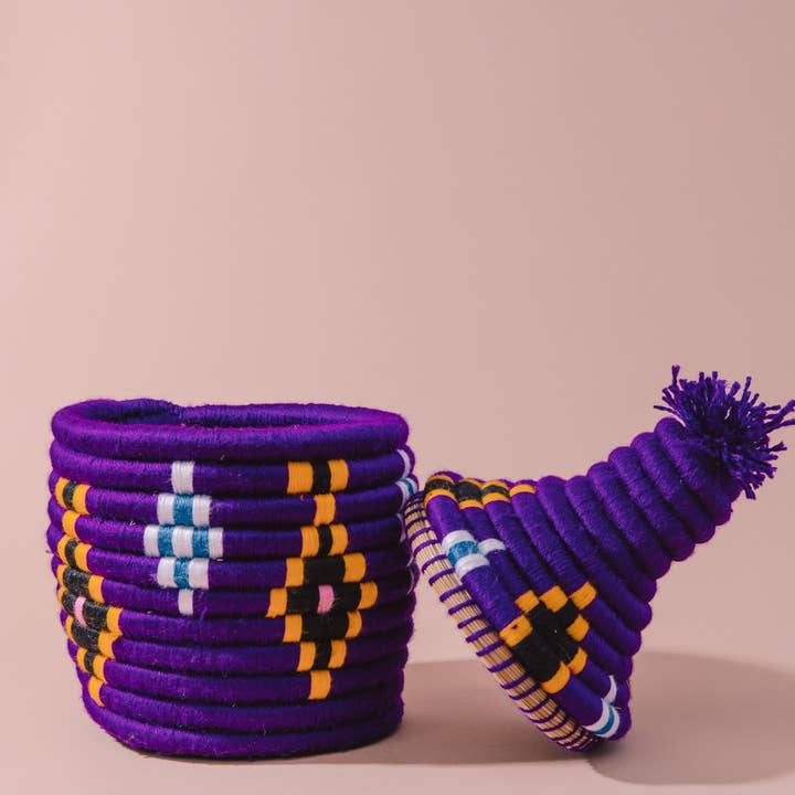 Molave - Wholesale Basket - Eggplant - Woven Decorative Berber Basket2