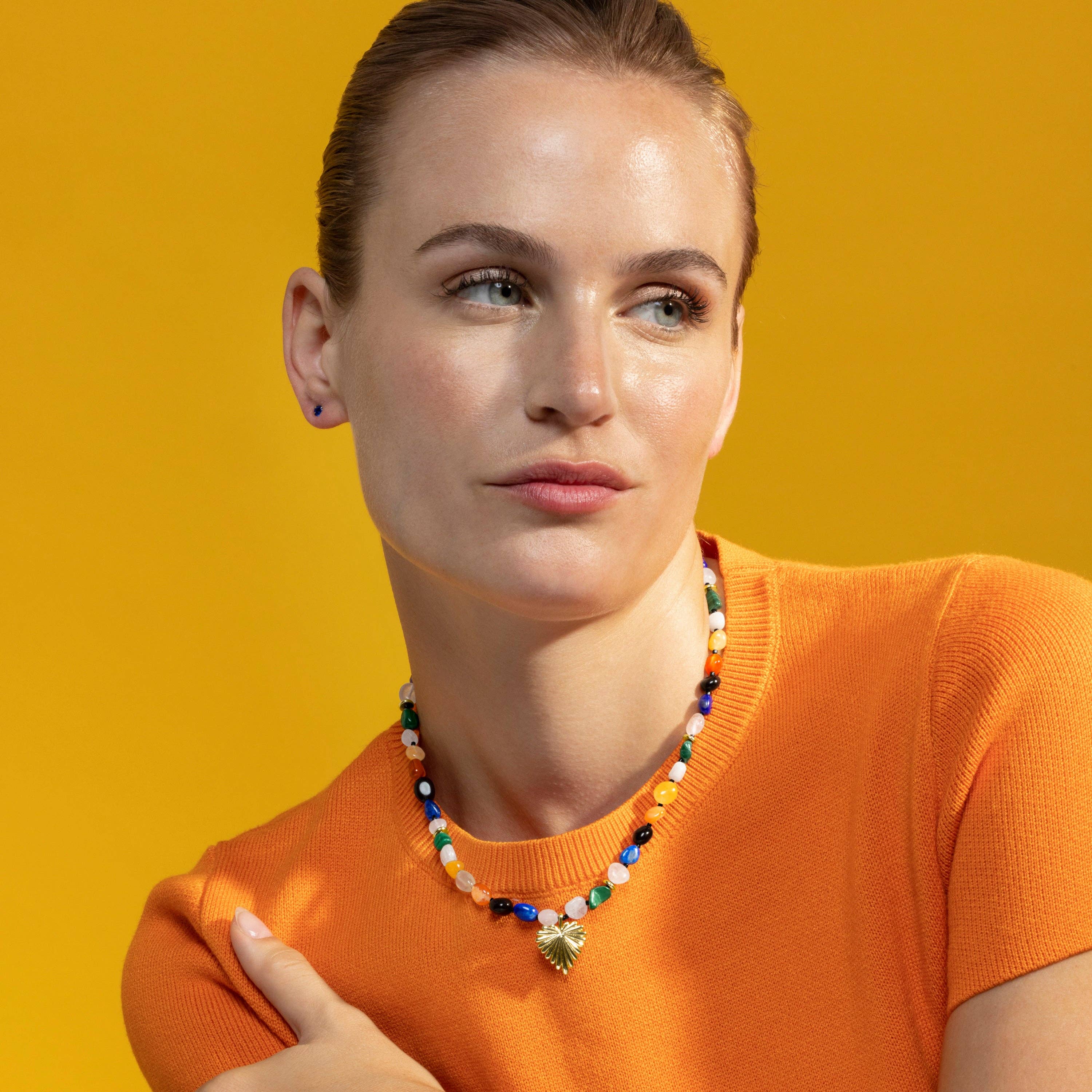 Luxenter - Wholesale Choker/Collar - Collar con Multicolor Piedra Natural acabado oro 18k - Ilisen5