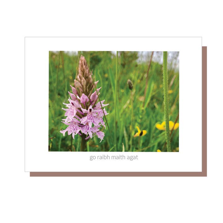 Go raibh maith agat (Gracias) - tarjeta en irlandés para venta al por mayor de Irish Greeting Cards by Catherine Dunne