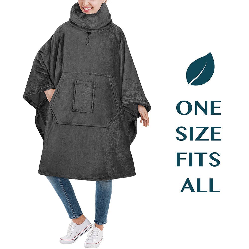 Pavilia - Wholesale Poncho - Women's - Neck Warmer Hooded Poncho Blanket39