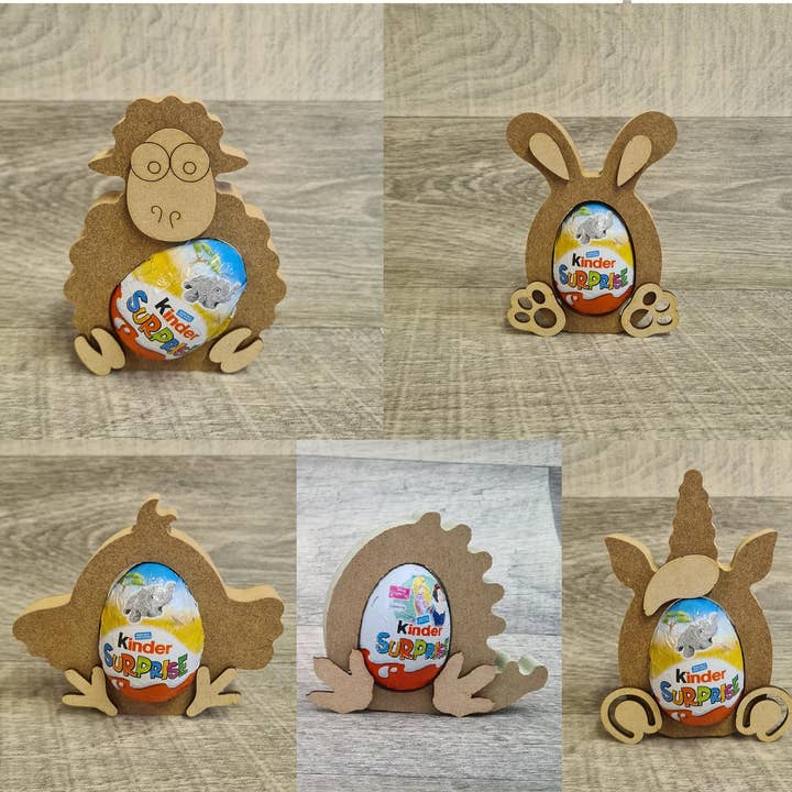 5 Eggheads – Easter - kinder holder for wholesale by Manchester Craft Blanks