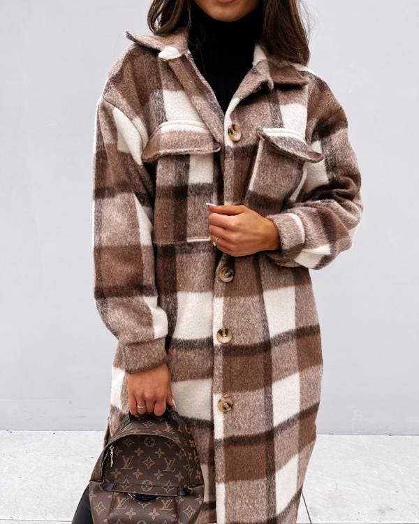 Fashion Combination – wholesale Jacket – Women's – street style plaid coat, must-have outerwear0