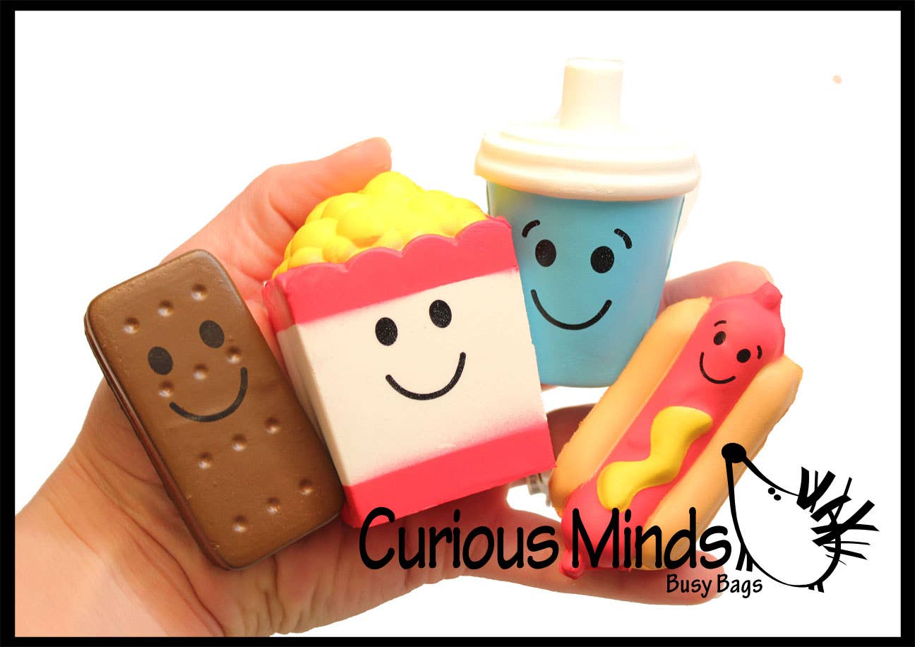Curious Minds Toys - Wholesale Squishy Toy - Kids & Baby - 1 Cute Movie Theater Food Snacks Squishy Slow Rise Foam Cha