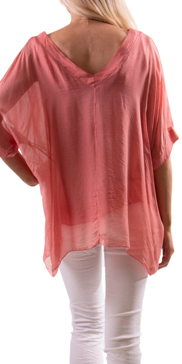Gigi Moda - Wholesale Blouse - Women's - V-Neck Short Sleeve Blouse23