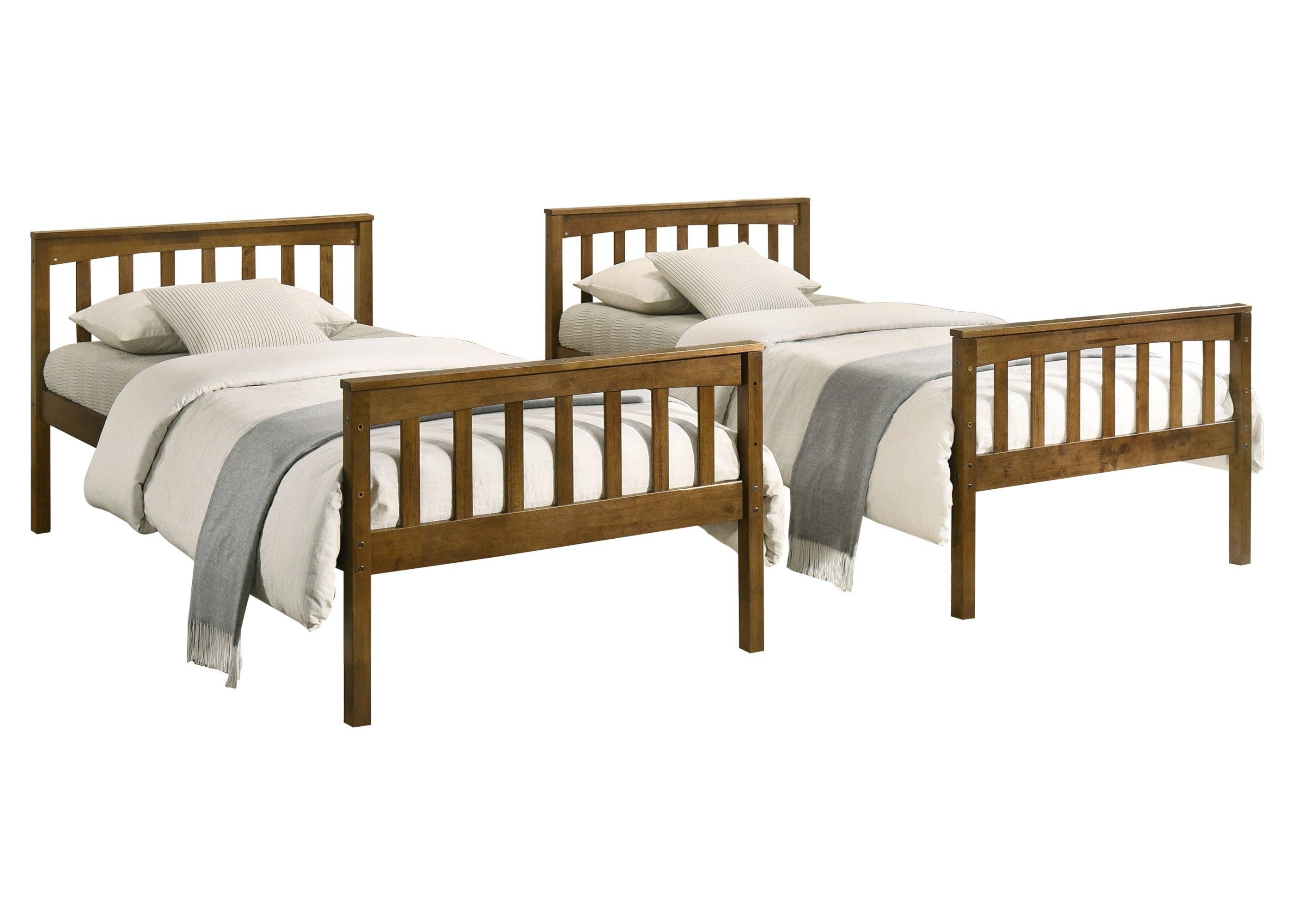 Home Design - Wholesale Bed - Kids & Baby - Home Design Ames Twin Over Twin Solid Wood Standard Bunk Bed Frame18