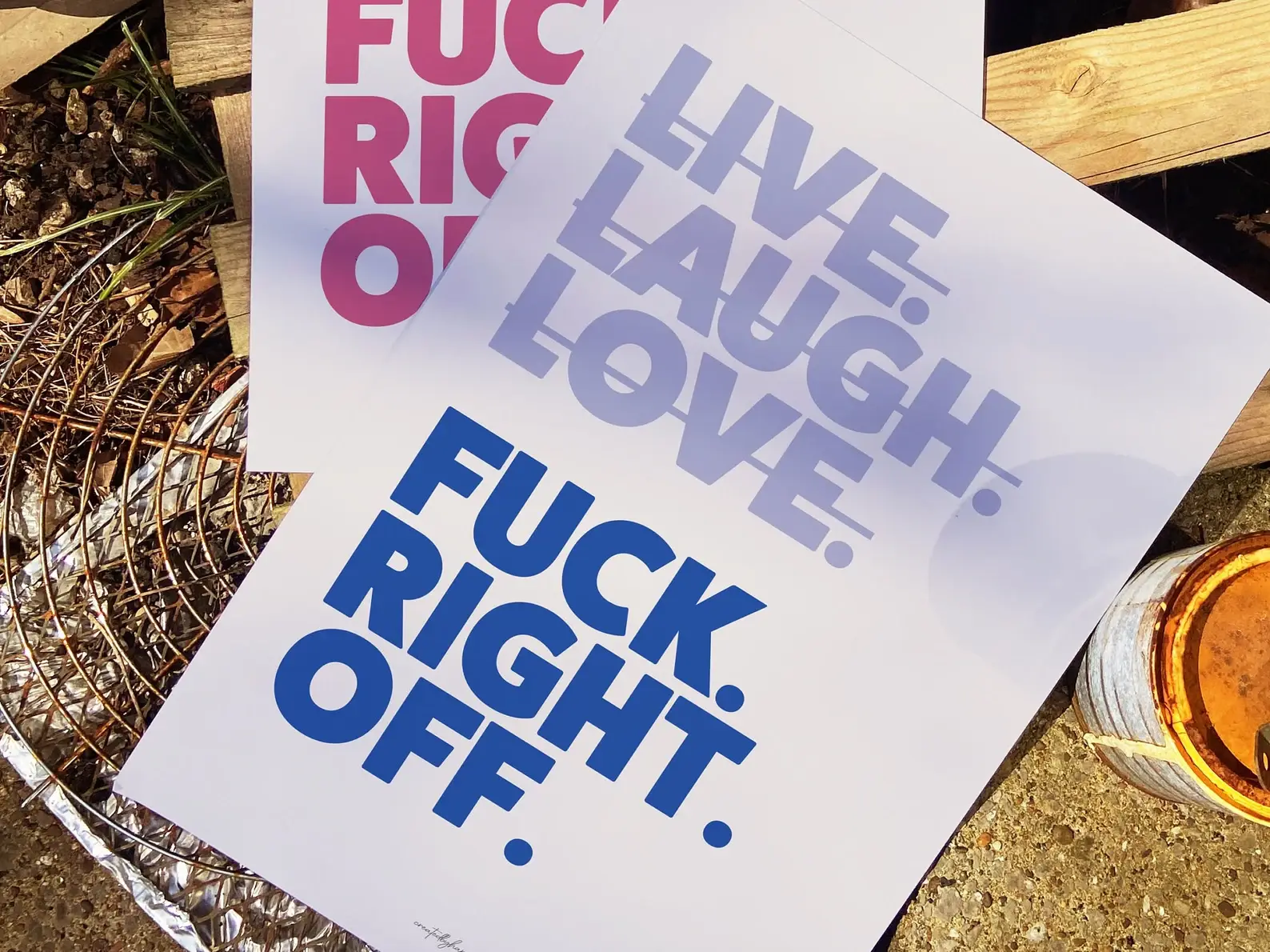 Createdbyharry - Wholesale Art Print - Live Laugh Love Fuck Right Off Wall Art Print7