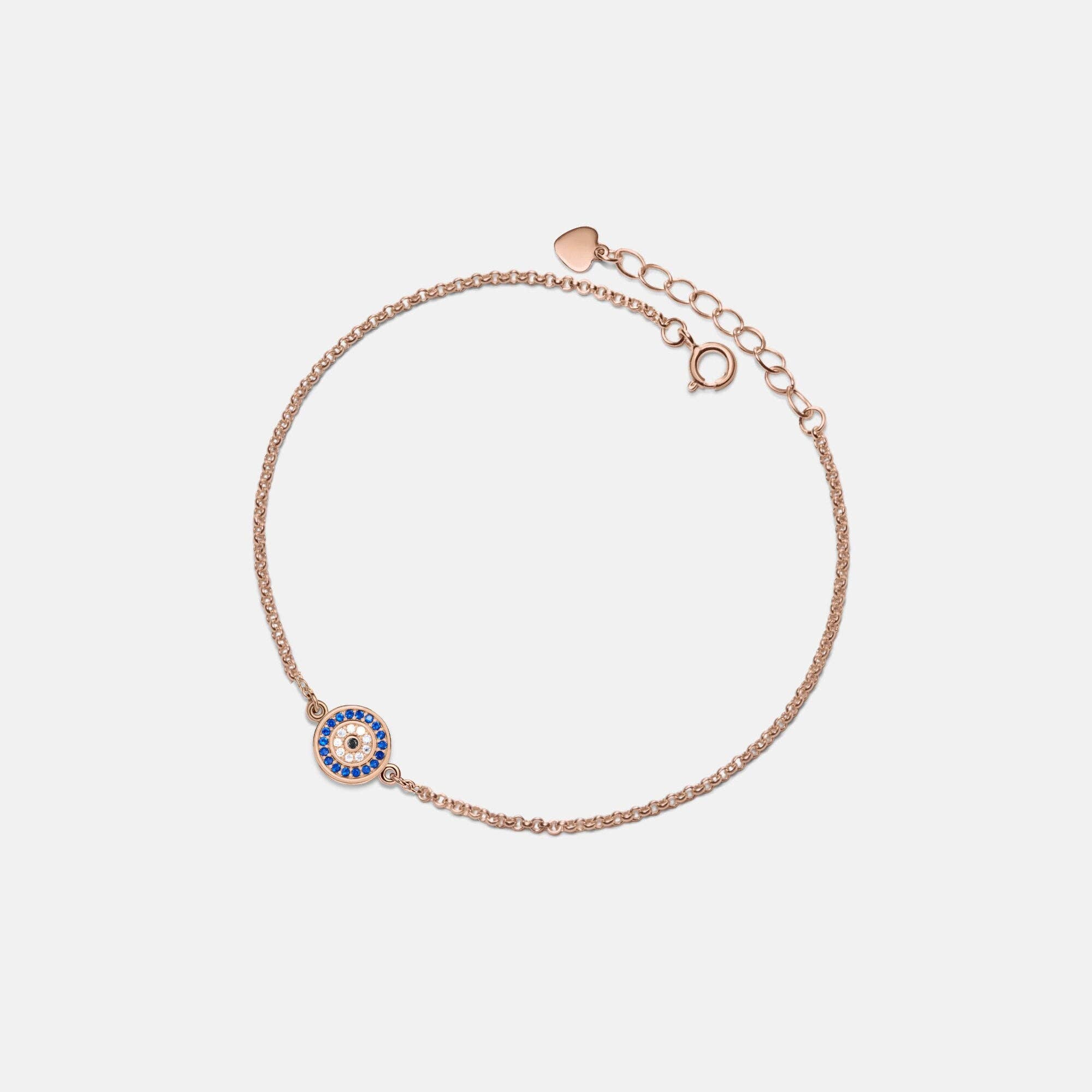 Perimade & Co. LLC - Wholesale Anklet - Turkish Blue Evil Eye Charm Anklet in 925 Sterling Silver2