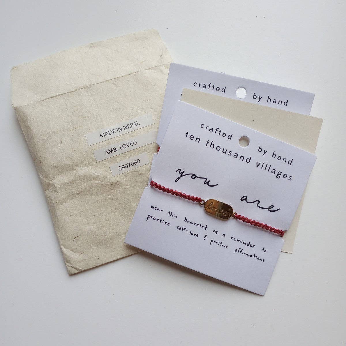 Ten Thousand Villages - Wholesale Charm/Dangle Bracelet - Affirmation Bracelet - You Are Loved6