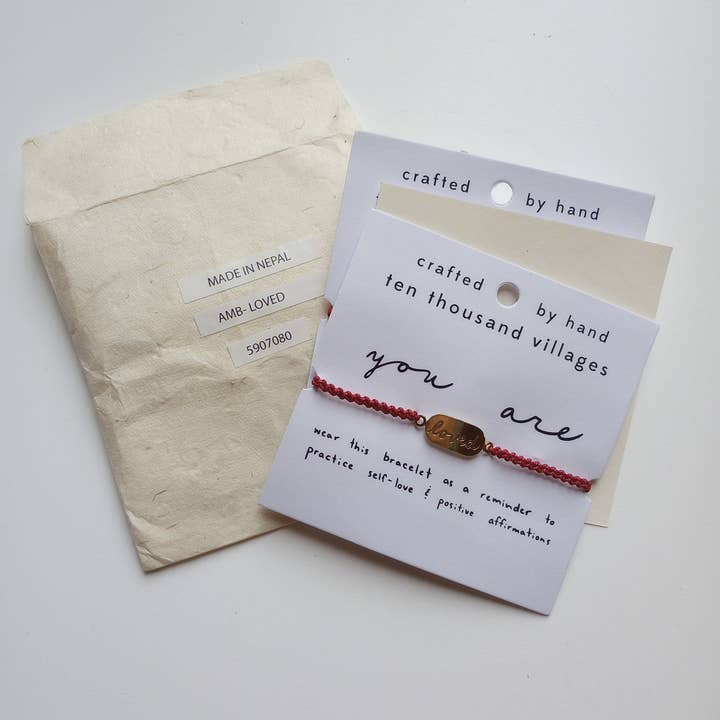 Ten Thousand Villages - Vente Bracelets à breloques/pendentifs - Bracelet d'affirmation - Vous êtes aimé6