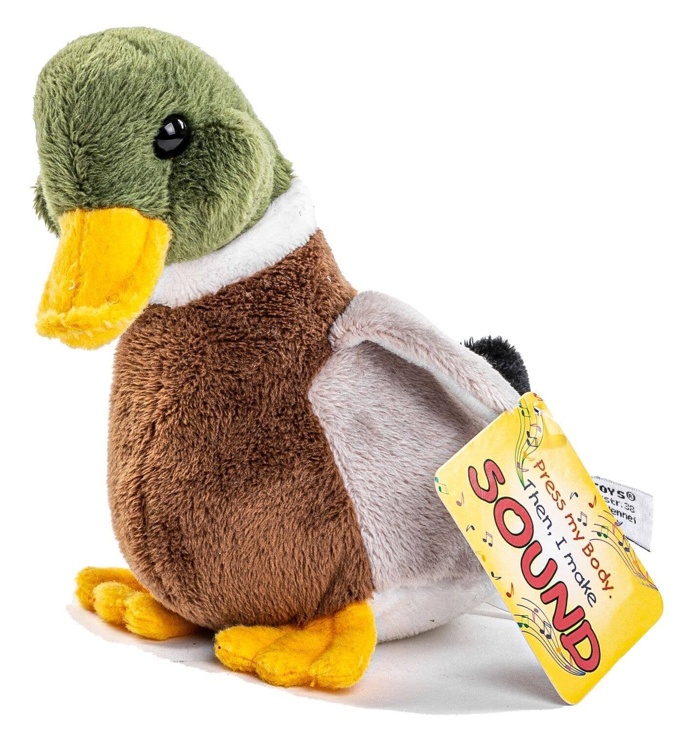 Uni Toys - Wholesale Stuffed/Plush Toy - Kids & Baby - Duck with voice - 16 cm (length) - cuddly/plush toy3