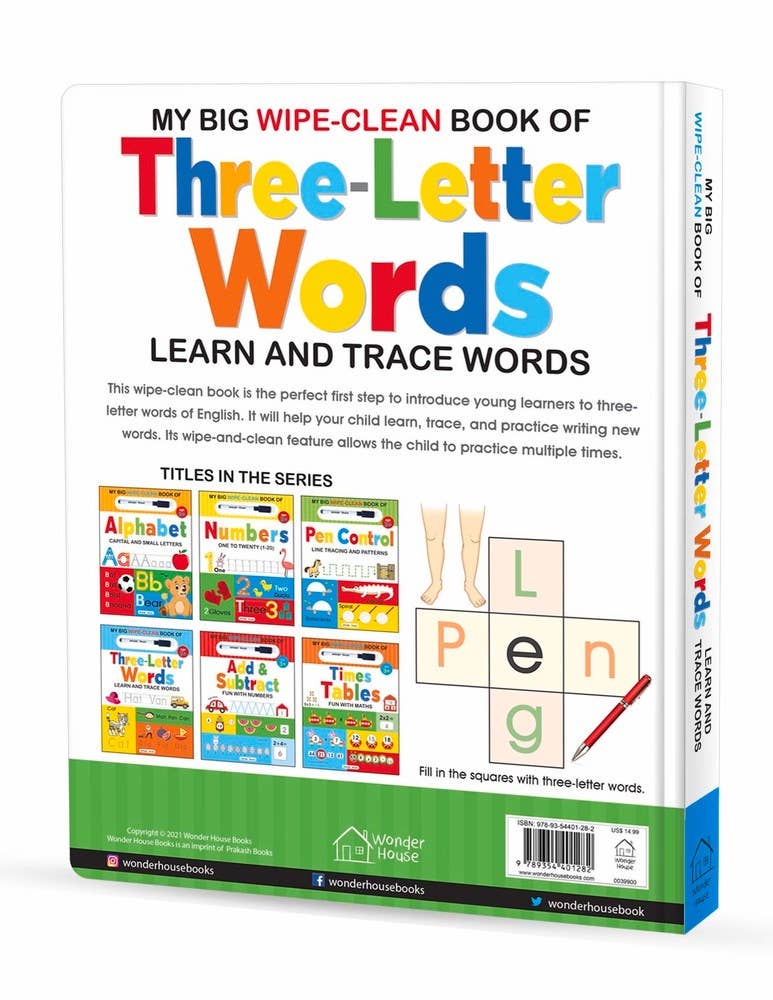 Independent Publishers Group - Wholesale Preschool Book (3-5) - My Big Wipe And Clean Book of Three Letter Words for Kids4