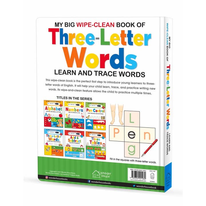 Independent Publishers Group - Wholesale Preschool Book (3-5) - My Big Wipe And Clean Book of Three Letter Words for Kids4