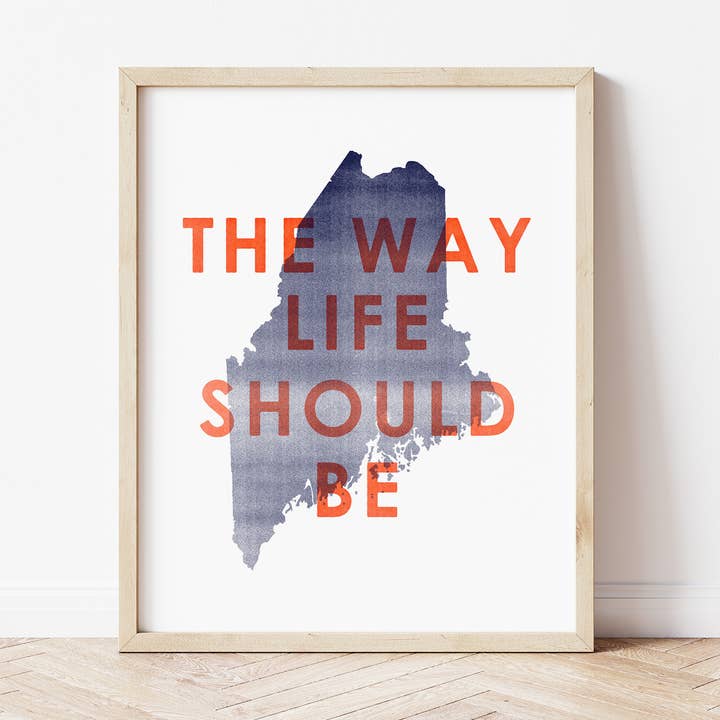 "The Way Life Should Be" Maine Art Print | Maine Wall Art for wholesale by Gert & Co