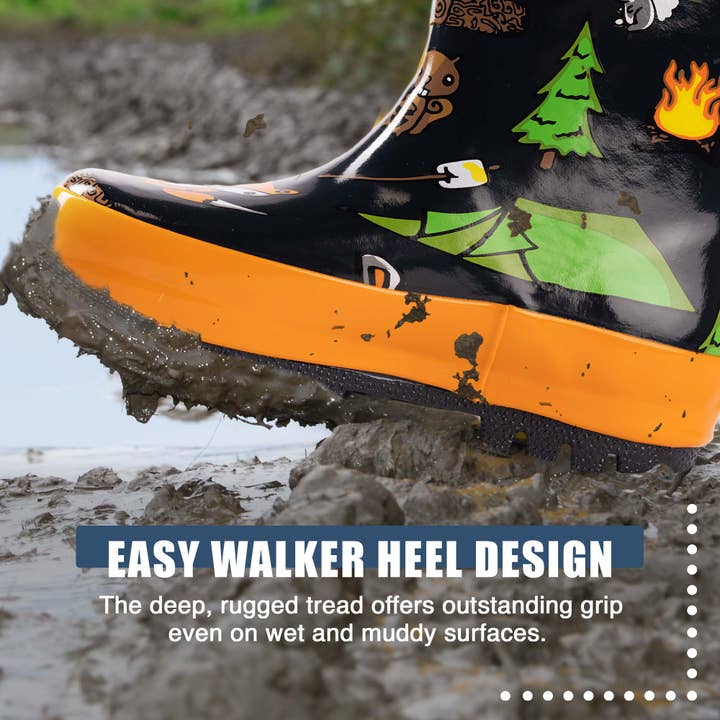 Eastern Off Price - Vente Bottes de pluie – enfant - Bottes de pluie imperméables en caoutchouc Norty - 40675 - Black Campfire3