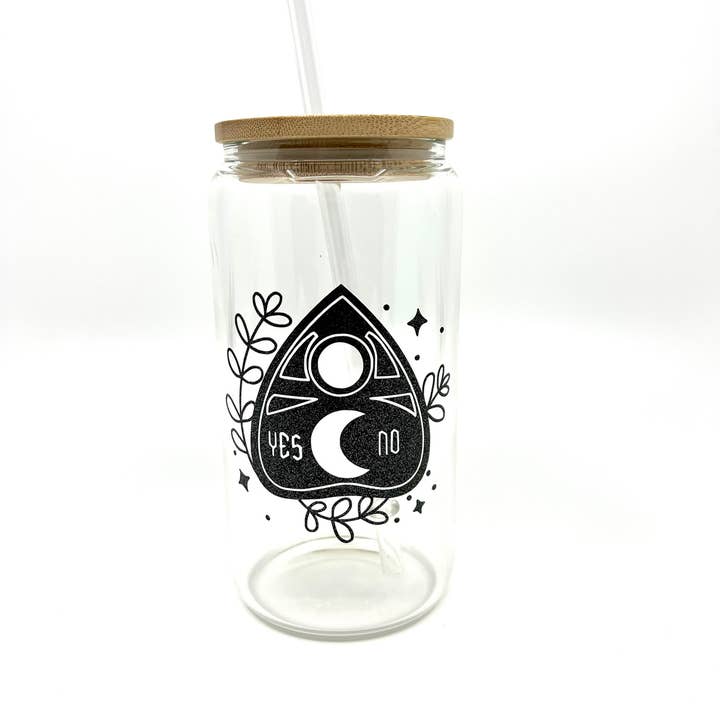 Halloween Ouija Board Ice Coffee Beer Can Glass, Glass Coffe for wholesale by Kelli's Creations