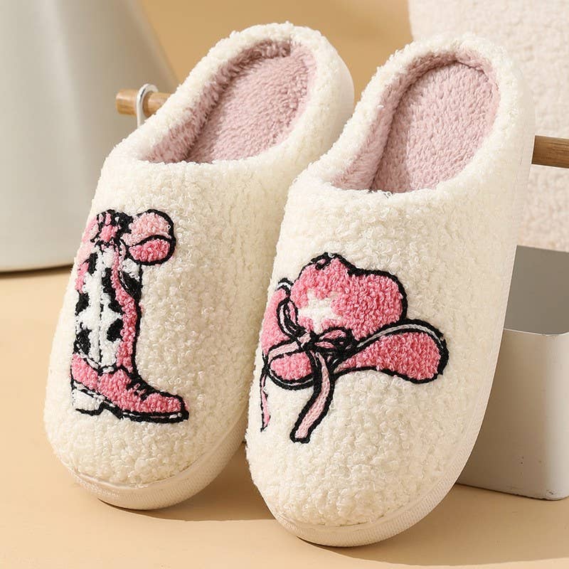 JOSSLYN by wall to wall – Engroshandel Slippers - Dame – Bløde plyssede hjemmesko med svampe, hjerte eller regnbue - varme og komfortable25