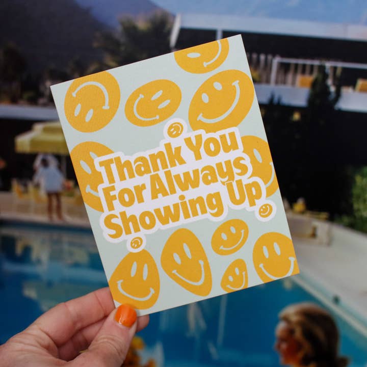 Mixtape Paper Co. - Wholesale Thank You Card - ALWAYS SHOWING UP - greeting card
