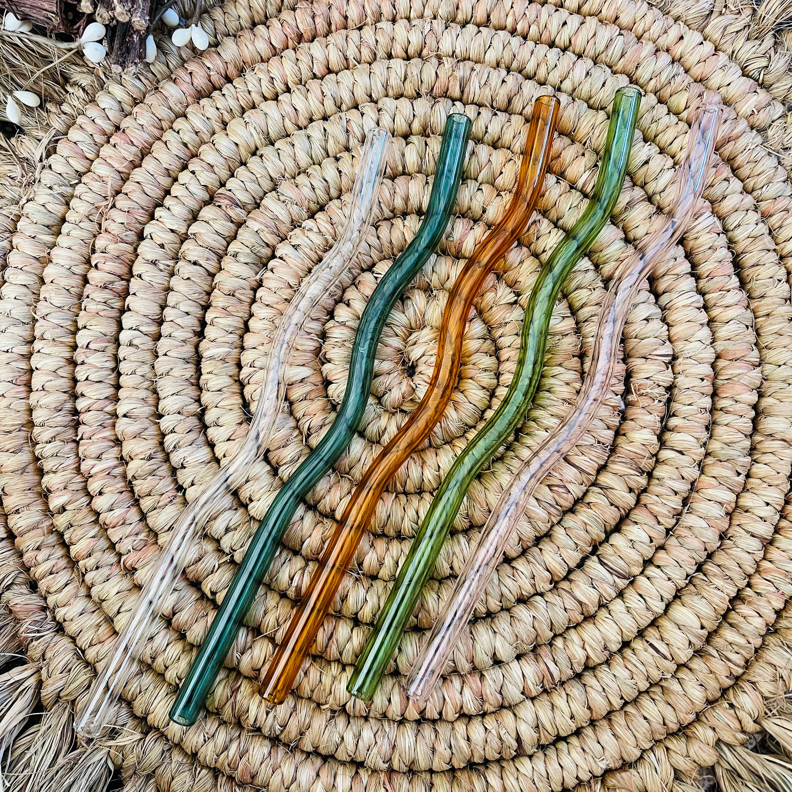 KuriArt Designs – wholesale Drinking straw – Wavy Reusable Glass Straws8