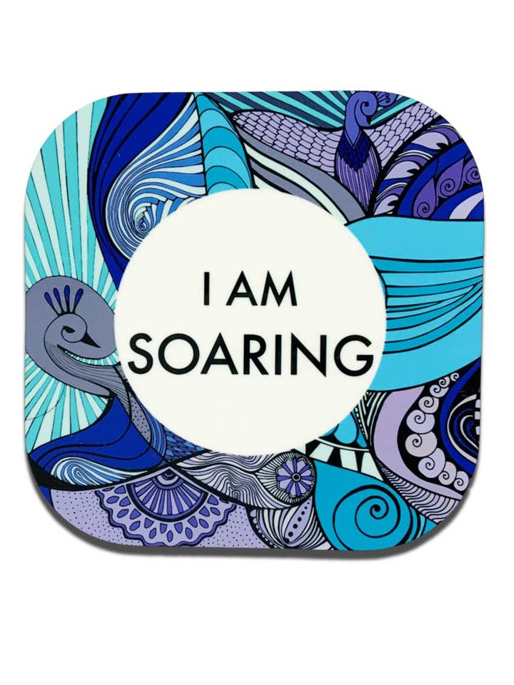 'Ik ben aan het zweven' — mantra coaster voor wholesale door LOVELEEN®️