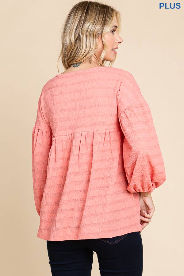 Culture Code – wholesale Blouse – Women’s – CJT1814QX - DRAW STRING PEASANT BLOUSE7