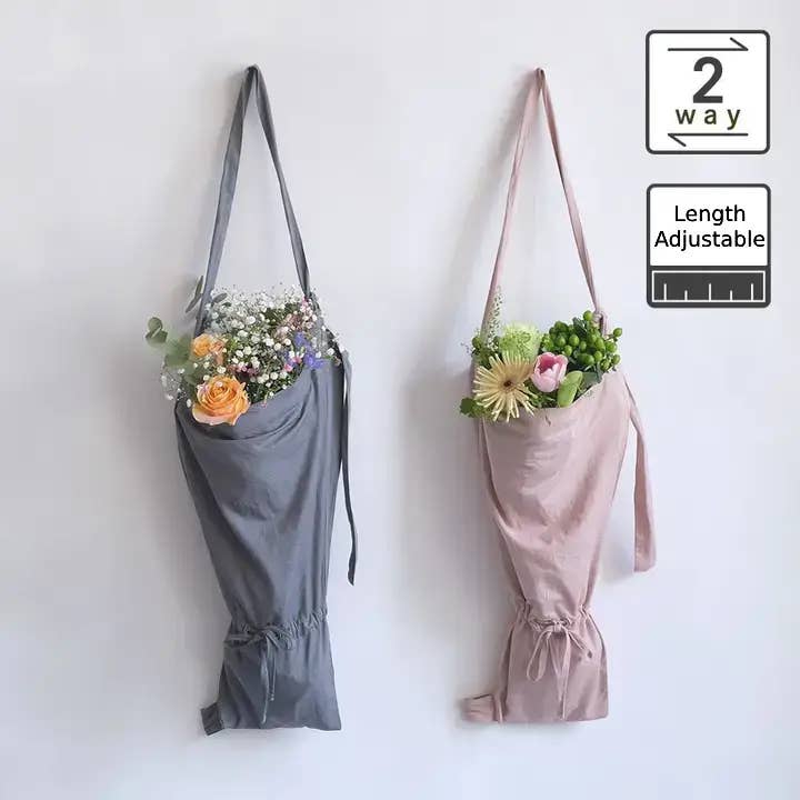 A 2-way cotton twill flower bag for wholesale by shesay