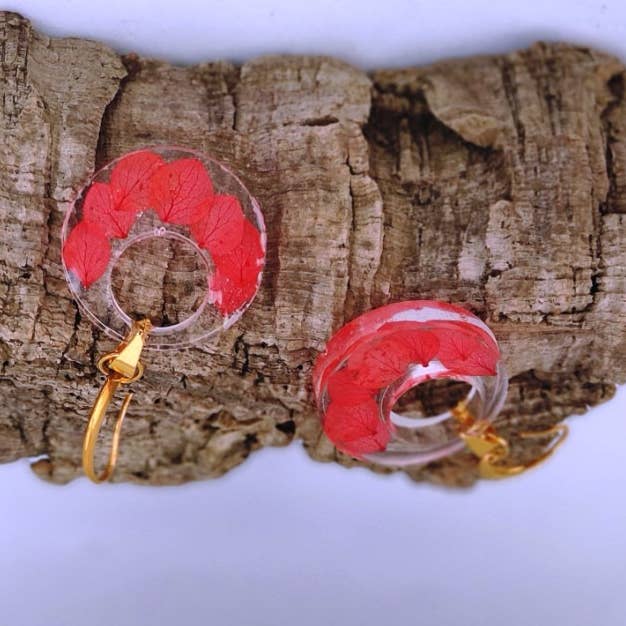 Brincos de círculo oco P0054 por atacado de Resinartesania