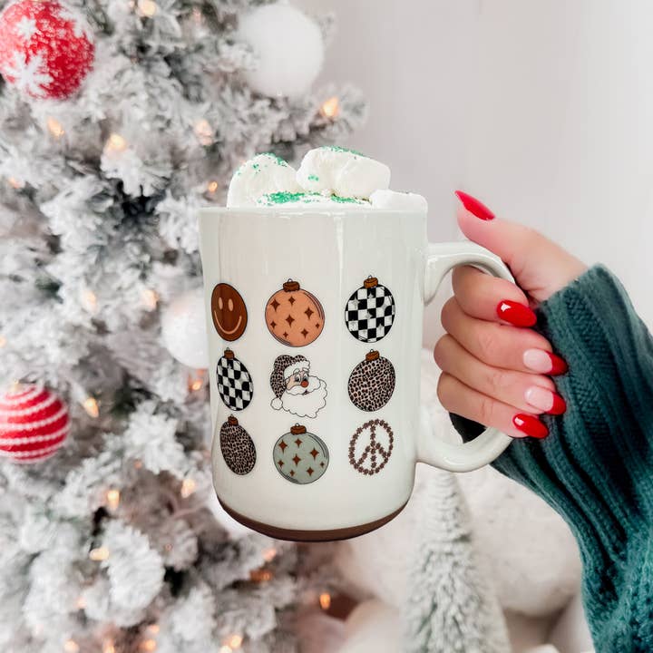 Gia Roma - Wholesale Coffee mug - Christmas Coffee Mugs Ceramic, Red + Green Holiday Drinkware68