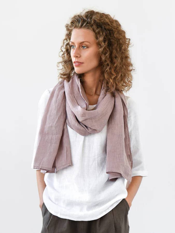 Leinenschal in Woodrose für den Großhandel von MagicLinen (We handle U.S. import procedures for you)