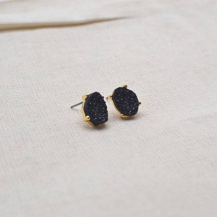 StarryNYC - Wholesale Stud/Post Earrings - Druzy Sparkly Stone Crystals Stud Earrings31