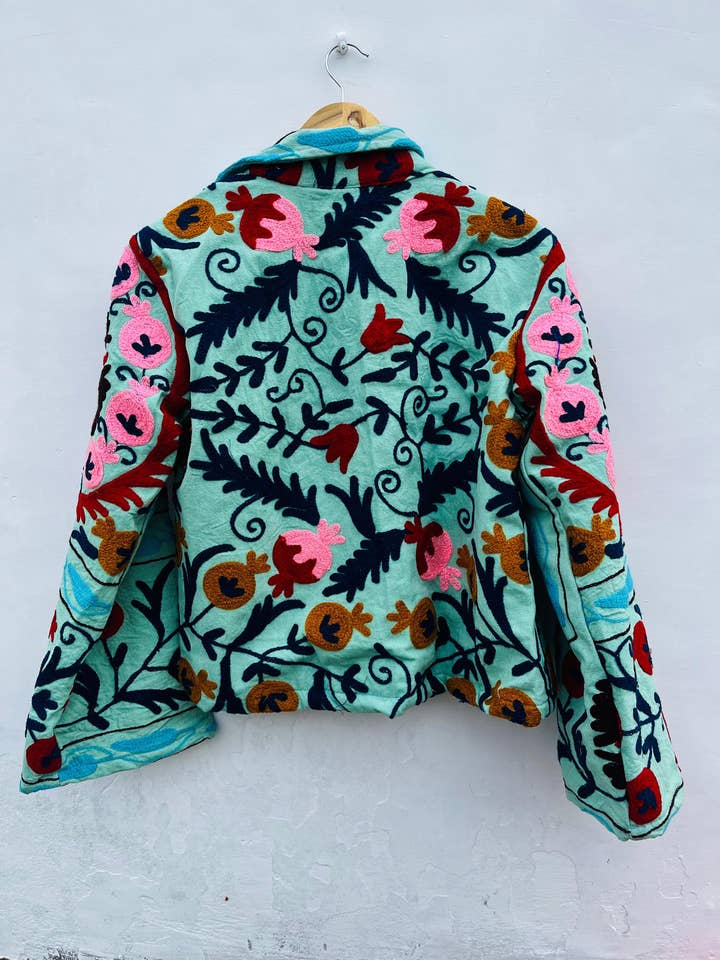Bhawana Handicrafts – wholesale Jacket – Women's – Suzani Embroidery Quilted Winter Jacket Unisex Coat3