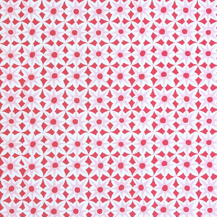 Cambridge Imprint - Vente Feuille de papier cadeau - Papier à motifs Alhambra rouge et rose2