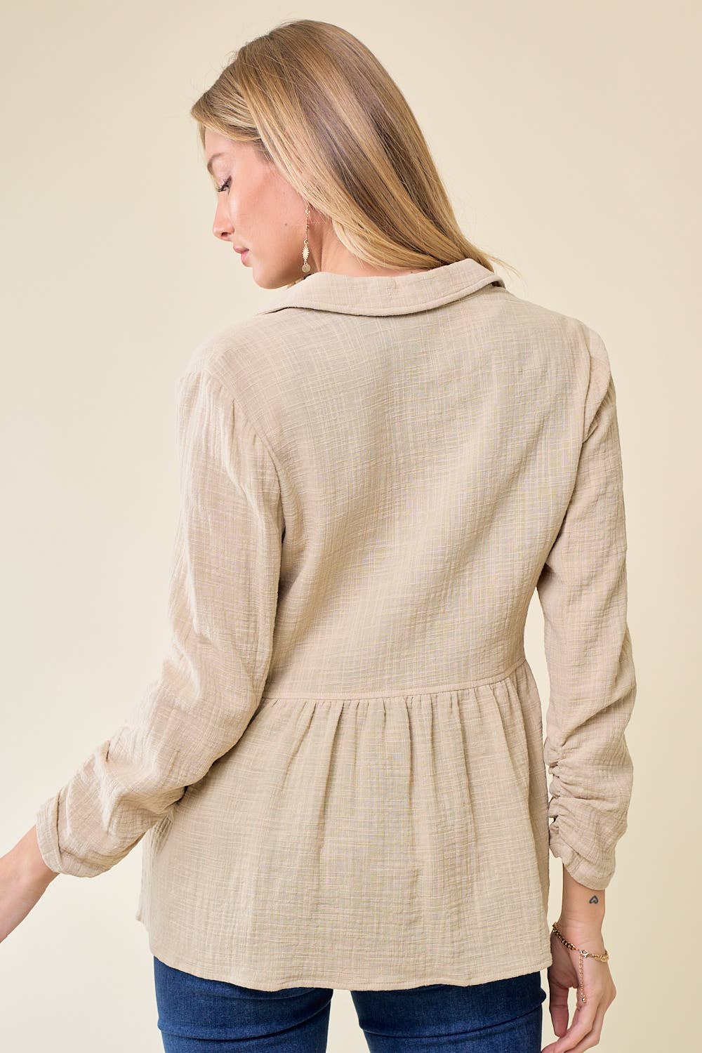 Doe and Rae – Engroshandel Blazer - Dame – SHIRRED GAZE BLAZER - 10374J2