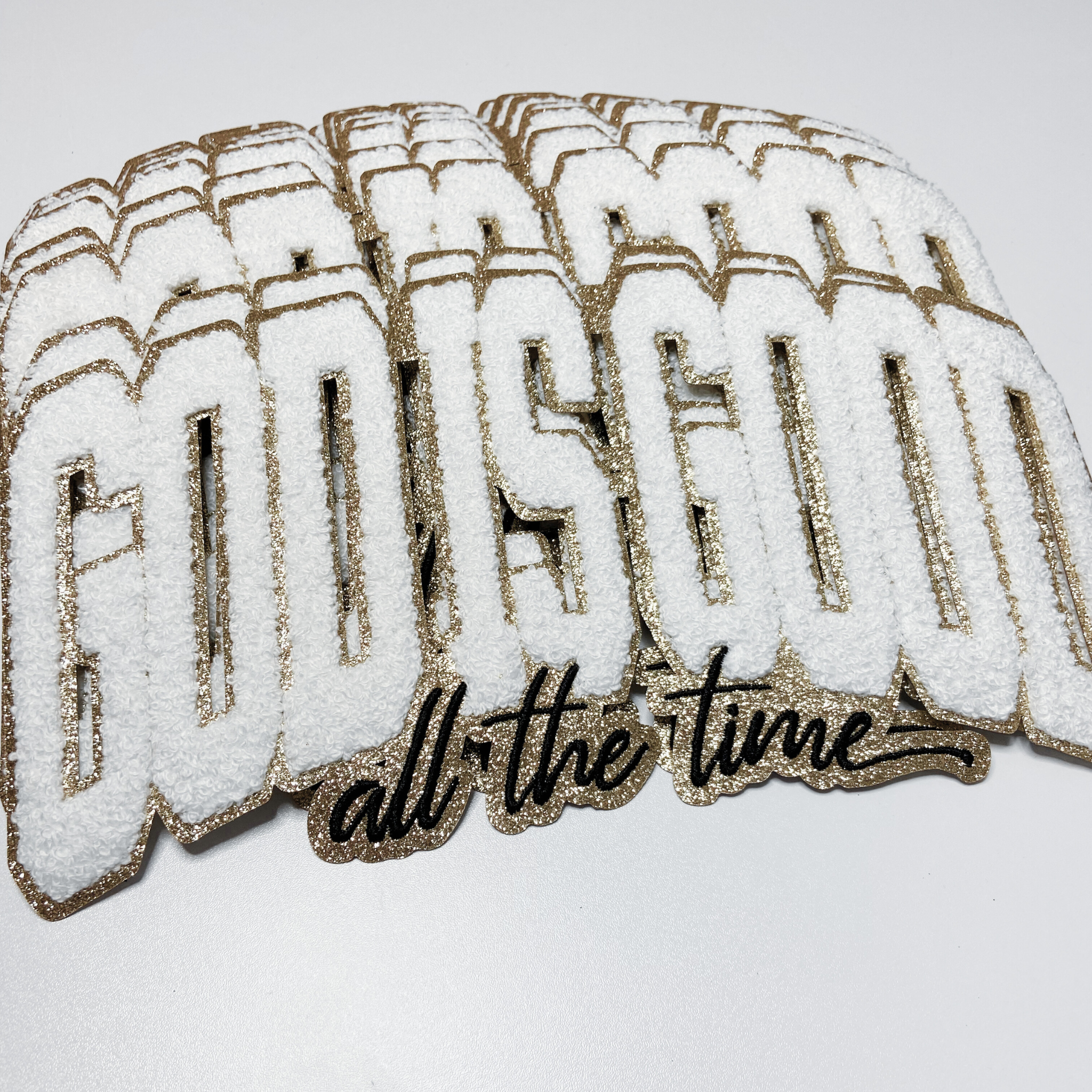 TEELUX - Wholesale Patch - 10.5 ” God Is Good all the time - Chenille Patch3
