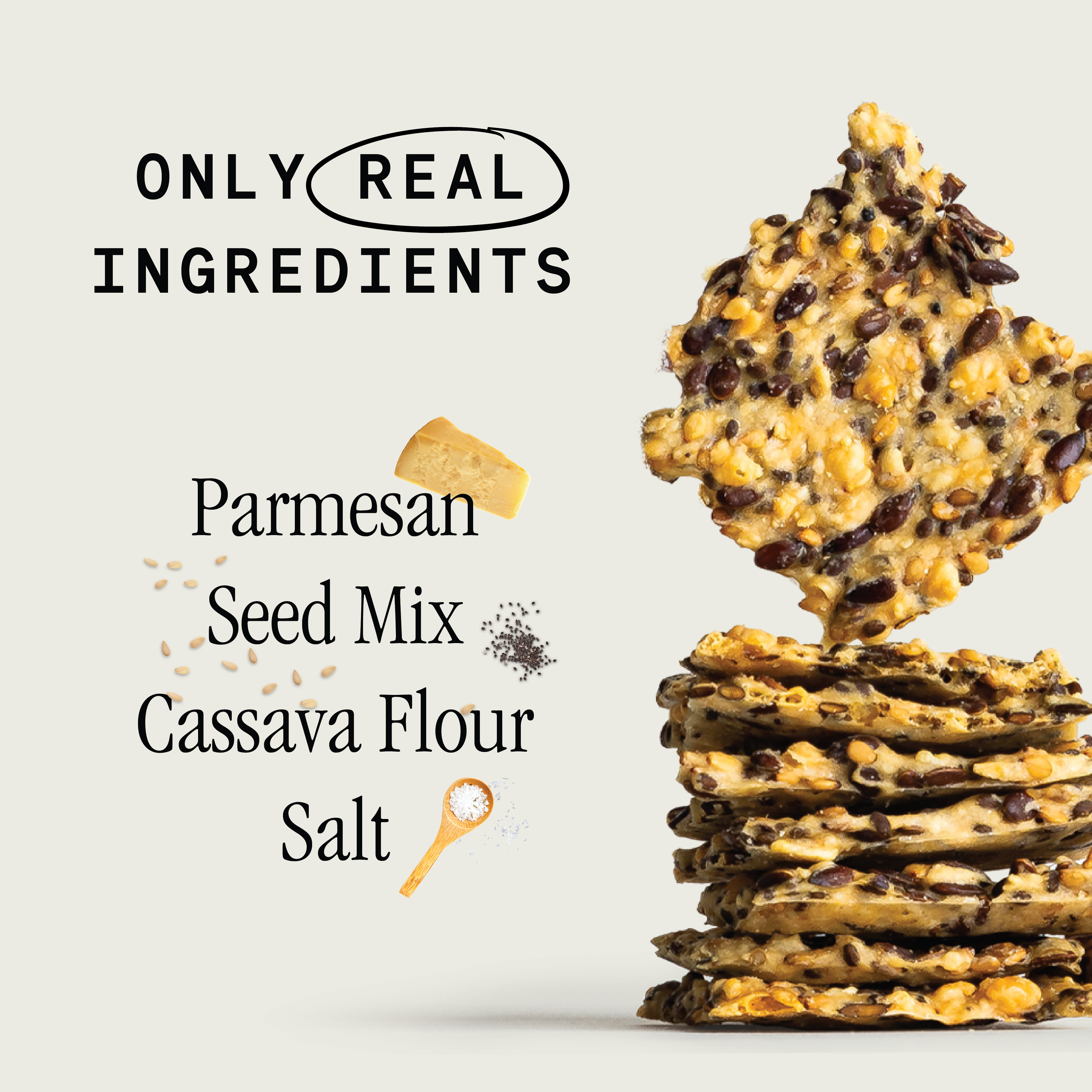 Julian Bakery - Vente Biscuit salé - Crackers aux graines biologiques - Parmesan 113g5