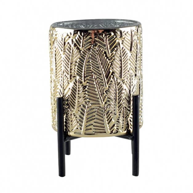 Candeliere dorato foglia piede nero per la vendita all'ingrosso da parte di AULICA