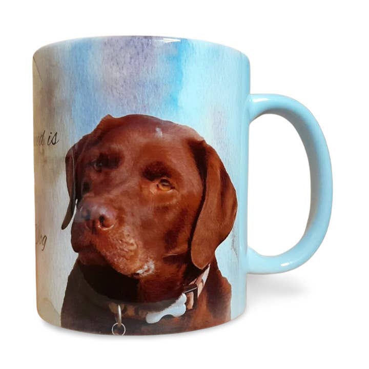 Chocolate Labrador Dog Mug for wholesale by Rockways Designs